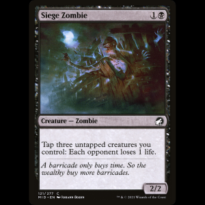 MTG Zombie de asedio (Siege Zombie) Innistrad: Midnight Hunt mid#121