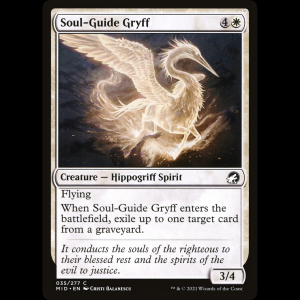 MTG Gryff guía de almas (Soul-Guide Gryff) Innistrad: Midnight Hunt mid#35