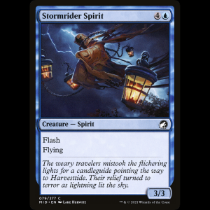 MTG Espíritu surcatormentas (Stormrider Spirit) Innistrad: Midnight Hunt mid#79