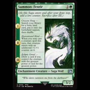 MTG Summon: Fenrir Final Fantasy fin#203