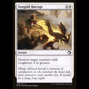 MTG Descarga de orosolar (Sungold Barrage) Innistrad: Midnight Hunt mid#36