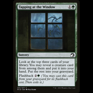 MTG Roce en la ventana (Tapping at the Window) Innistrad: Midnight Hunt mid#201