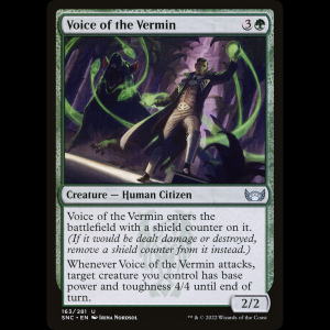 MTG Voz de las alimañas (Voice of the Vermin) Streets of New Capenna snc#163