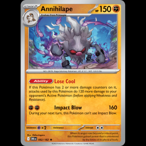 Pokemon TCG Annihilape - Destined Rivals sv10-92 holofoil