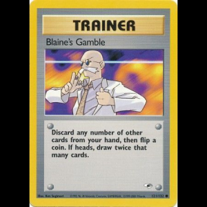 Pokemon TCG Blaine's Gamble - Gym Heroes gym1-121 unlimited