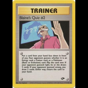 Pokemon TCG Blaine's Quiz #2 - Gym Challenge gym2-111 unlimited