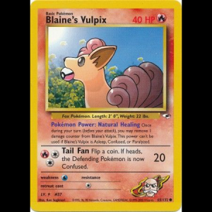 Pokemon TCG Blaine's Vulpix - Gym Heroes gym1-65 unlimited