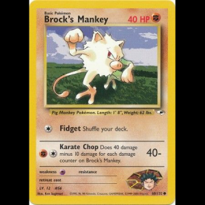 Pokemon TCG Brock's Mankey - Gym Heroes gym1-68 unlimited