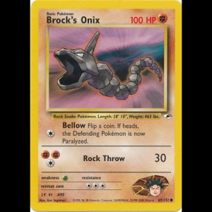 Pokemon TCG Brock's Onix - Gym Heroes gym1-69 unlimited