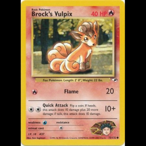 Pokemon TCG Brock's Vulpix - Gym Heroes gym1-73 unlimited