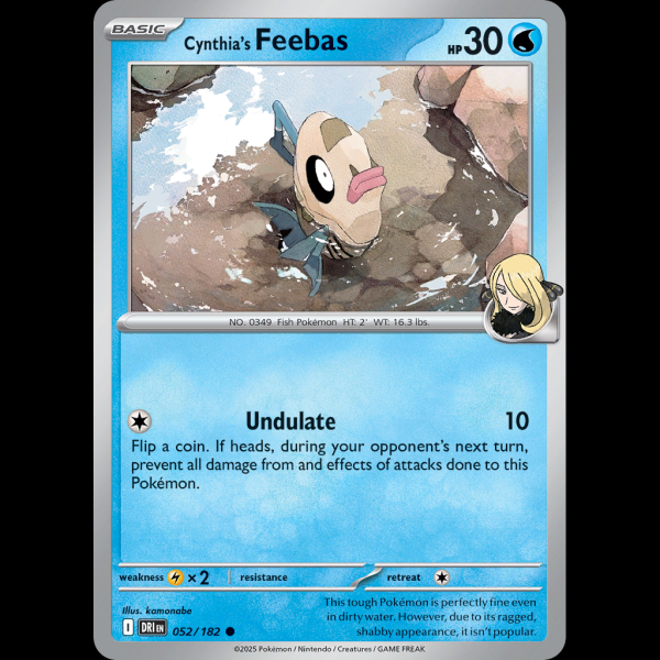 Pokemon TCG Cynthia's Feebas - Destined Rivals sv10-52 reverseHolofoil -  Madtoyz