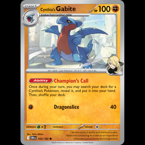 Pokemon TCG Cynthia's Gabite - Destined Rivals sv10-103