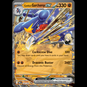 Pokemon TCG Cynthia's Garchomp ex - Destined Rivals sv10-104 holofoil