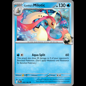 Pokemon TCG Cynthia's Milotic - Destined Rivals sv10-53