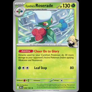 Pokemon TCG Cynthia's Roserade - Destined Rivals sv10-8 holofoil