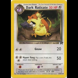 Pokemon TCG Dark Raticate - Team Rocket base5-51 unlimited