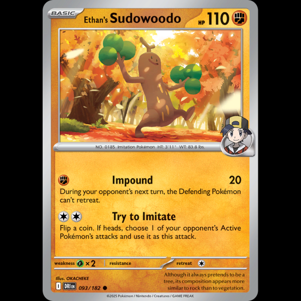 Pokemon TCG Ethan's Sudowoodo - Destined Rivals sv10-93 - Madtoyz