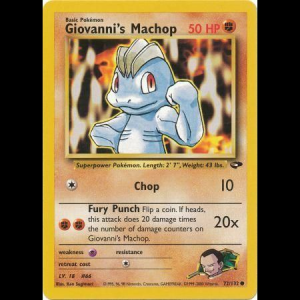 Pokemon TCG Giovanni's Machop - Gym Challenge gym2-72 unlimited