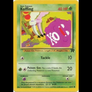 Pokemon TCG Koffing - Team Rocket base5-58 unlimited