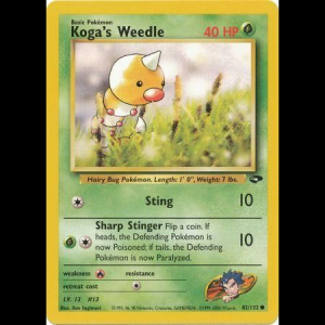 Pokemon TCG Koga's Weedle - Gym Challenge gym2-82 unlimited