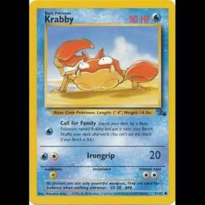 Pokemon TCG Krabby - Fossil base3-51 unlimited
