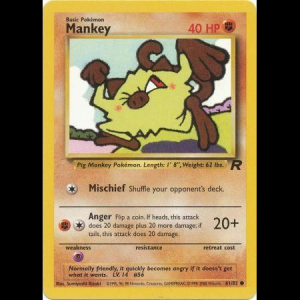 Pokemon TCG Mankey - Team Rocket base5-61 unlimited