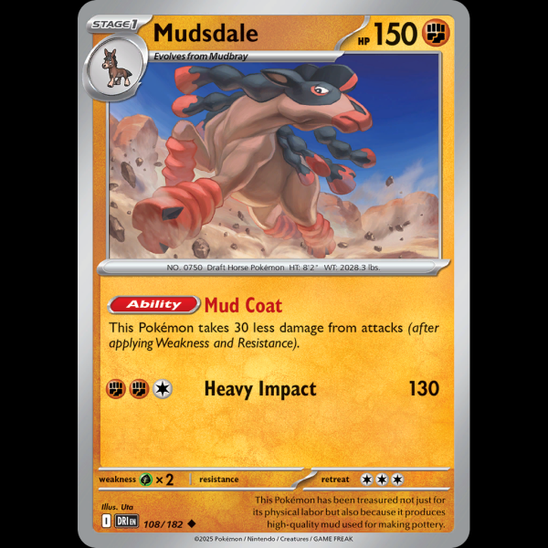 mudsdale pokemon card Mudsdale 108/182 NM / M - Destined Rivals Pokemon Card
