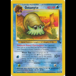 Pokemon TCG Omanyte - Fossil base3-52 unlimited