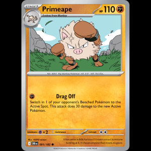 Pokemon TCG Primeape - Destined Rivals sv10-91