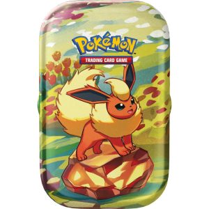 Pokemon TCG Prismatic Evolutions Mini Tin Flareon Español