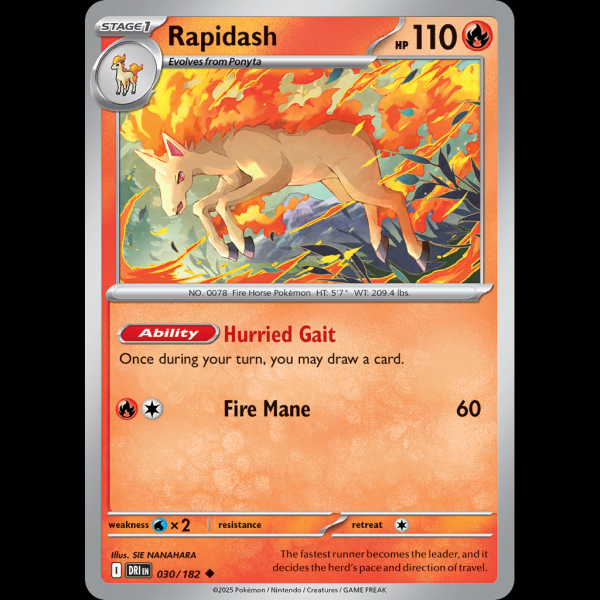 Pokemon TCG Rapidash - Destined Rivals sv10-30 - Madtoyz