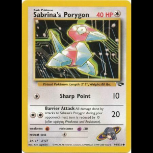 Pokemon TCG Sabrina's Porygon - Gym Challenge gym2-98 unlimited