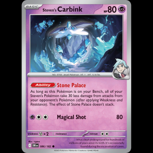 Pokemon TCG Steven's Carbink - Destined Rivals sv10-86 reverseHolofoil