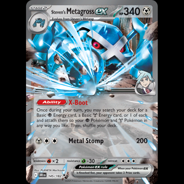 Pokemon TCG Steven's Metagross ex - Destined Rivals sv10-145