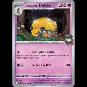 Pokemon TCG Team Rocket's Dottler - Destined Rivals sv10-88