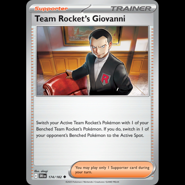 pokemon giovanni card Giovanni Pokémon Card of Team Rocket SR 121/098 Glory of the Team Rocket  Japanese SV10 – Hikaru