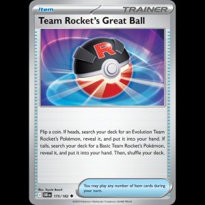 Pokemon TCG Team Rocket's Great Ball - Destined Rivals sv10-175