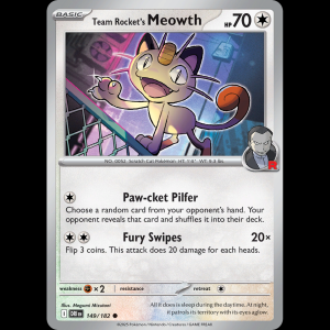 Pokemon TCG Team Rocket's Meowth - Destined Rivals sv10-149