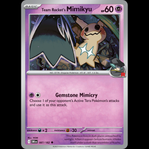 Pokemon TCG Team Rocket's Mimikyu - Destined Rivals sv10-87