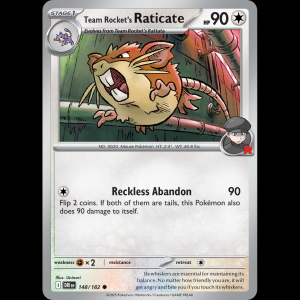 Pokemon TCG Team Rocket's Raticate - Destined Rivals sv10-148