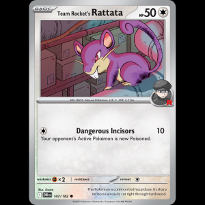 Pokemon TCG Team Rocket's Rattata - Destined Rivals sv10-147