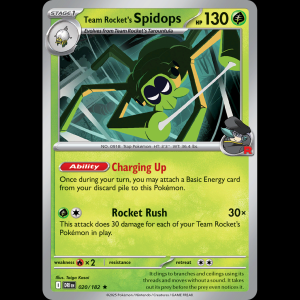 Pokemon TCG Team Rocket's Spidops - Destined Rivals sv10-20 holofoil