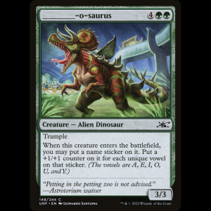 MTG _____-o-saurus Unfinity unf#148