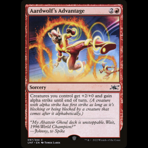 MTG Aardwolf's Advantage Unfinity unf#97