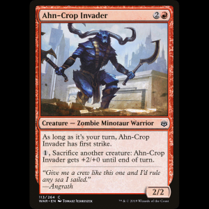 MTG アン一門の侵略者 (Ahn-Crop Invader) War of the Spark war#113