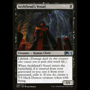 MTG Receptáculo del archidemonio (Archfiend's Vessel) Core Set 2021 m21#88