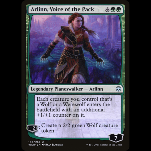 MTG 群れの声、アーリン (Arlinn, Voice of the Pack) War of the Spark war#150