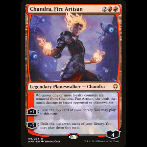 MTG 炎の職工、チャンドラ (Chandra, Fire Artisan) War of the Spark war#119