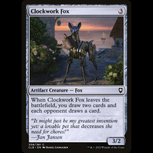 MTG Clockwork Fox Commander Legends: Battle for Baldur's Gate clb#308