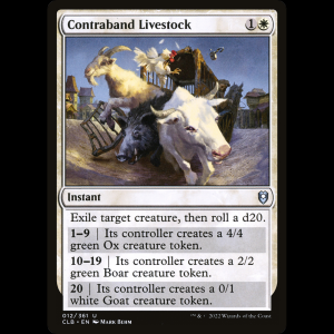 MTG Contraband Livestock Commander Legends: Battle for Baldur's Gate clb#12